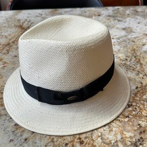 Scala Carmel Hat Company straw woven fedora hat
